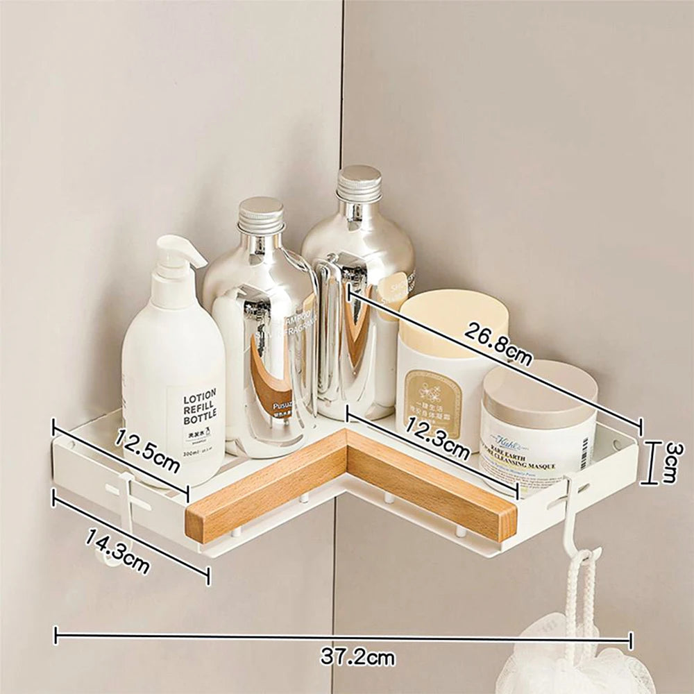 Estantes de baño para inodoro de nogal con trípode. No requiere perforación. Estilo nórdico. Madera maciza pura, resistente al agua y a la humedad.