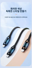 Toocki LED Display USB Cable For iPhone 14 13 12 11 Pro Max Fast Charger Charging Lightning 2.4A USB Wire Cord X XR 8 7 1m 2m