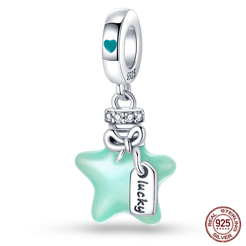 Ocean Series - Original Genuine 925 Sterling Silver Turtle Crab Mermaid Charm Beads Suitable for 3mm Bracelet DIY Making Pendant