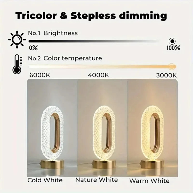 3D Crystal Touch Control LED Night Light for Kids Bedroom - USB Rechargeable Color Changing Square Star Moon Shapes Lamp