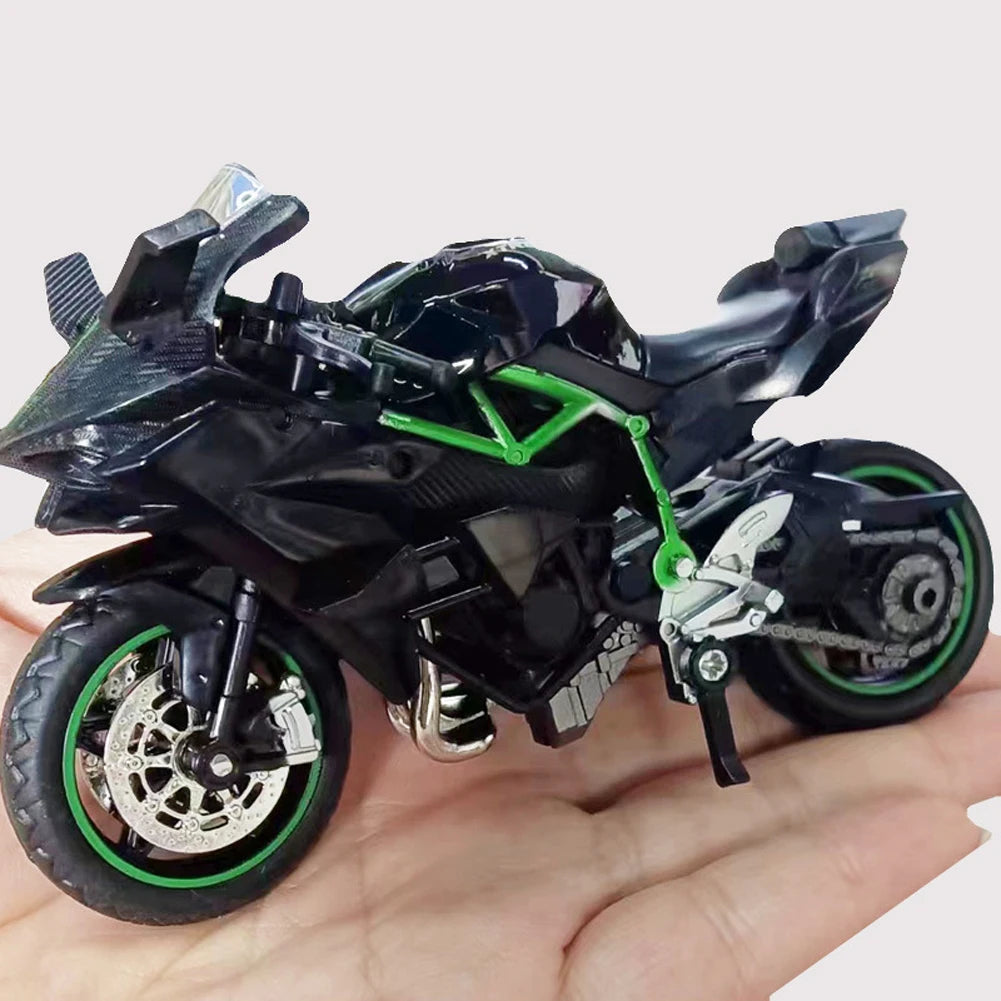 3pcs 1: 18 alloy+plastic car decoration off-road vehicle collection office model toy die-casting motorcycle simulation portable