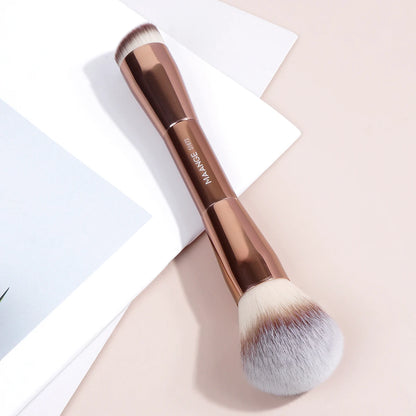 MAANGE 1 brocha de maquillaje para base, de doble cabezal, corrector, contorno, para líquido, suave, denso, para maquillaje facial, cosmética, herramientas de maquillaje