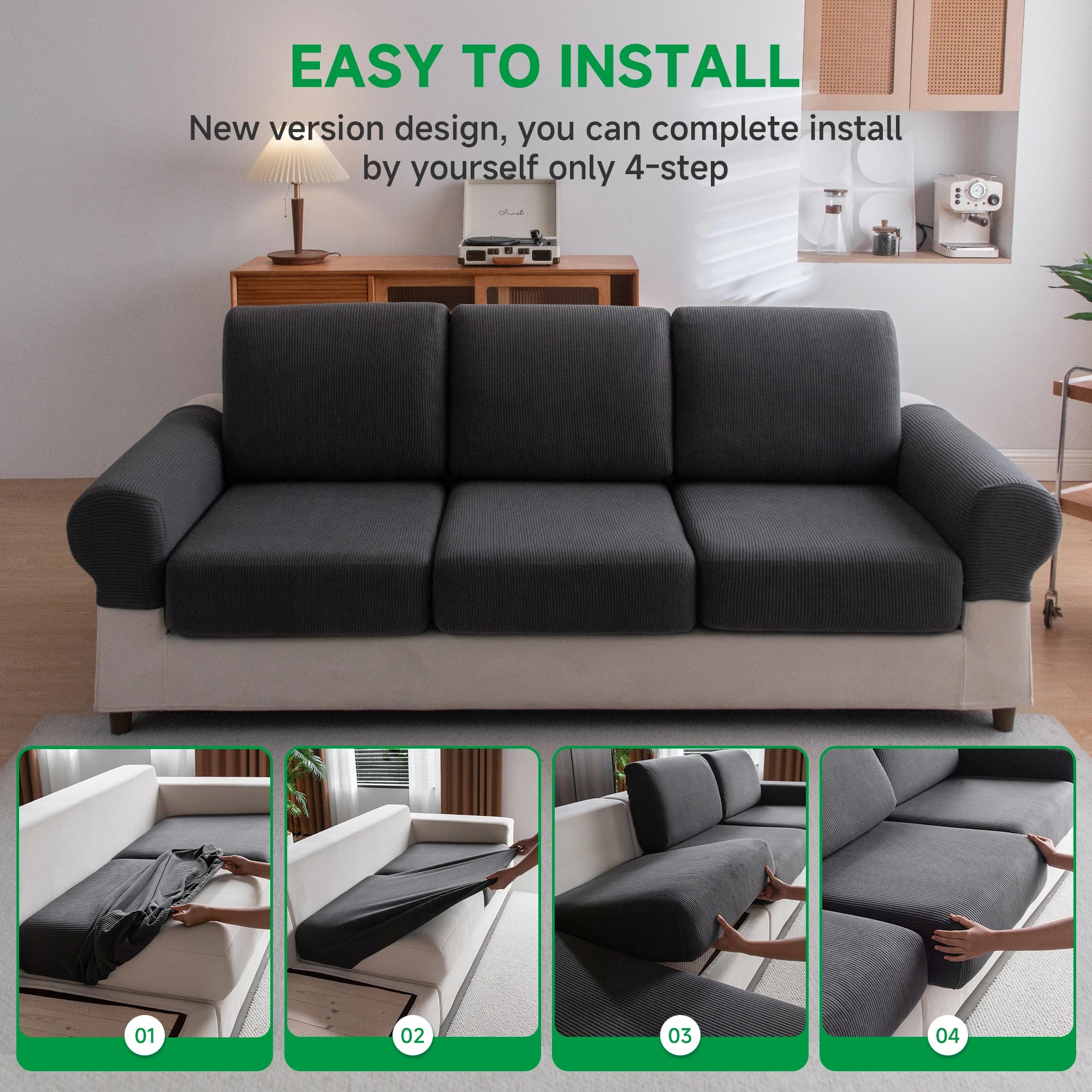 Waterproof Sofa Cover Luxury Adjustable Elastic Couch Cover for Living Room Sofa Seat Cover 1 2 3 4 seater l shaped full set