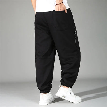 Calças masculinas de tamanho extra grande cintura elástica solto ajuste jogger masculino primavera mais grande moletom gordura 12xl calças esportivas baggy 10xl 9xl