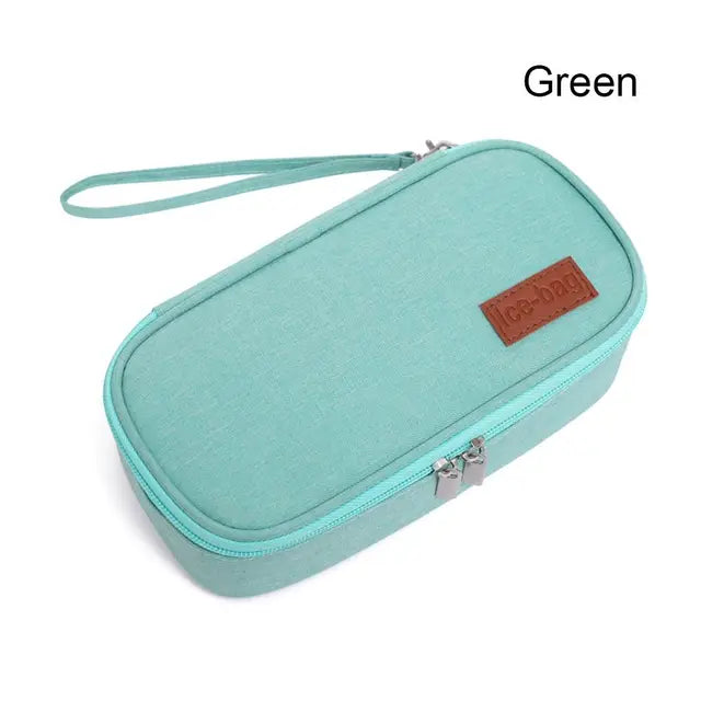 Saco refrigerando portátil da insulina Protetor da pílula de Oxford Congelador impermeável de drogas para diabetes Medicla Cooler Bolso diabético