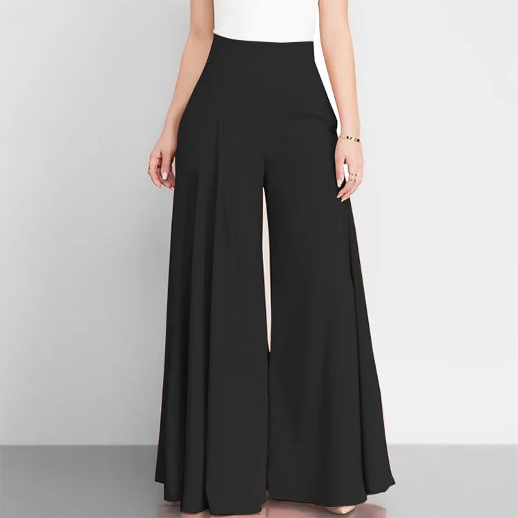 Pantalones anchos de cintura alta para mujer, pantalón largo, holgado, informal, elegante, para oficina, primavera y otoño
