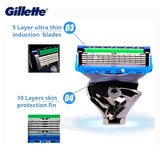 Gillette Fusion ProGlide Power Razor Shaver 5 Layer Blades Male Face Beard Hair Trimmer Men\'s Razor Machine Original