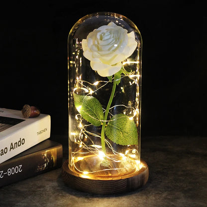 Envío directo de flores artificiales Galaxy Rose, La Bella y la Bestia, decoración de boda, regalo creativo para el Día de San Valentín, regalo para la madre.