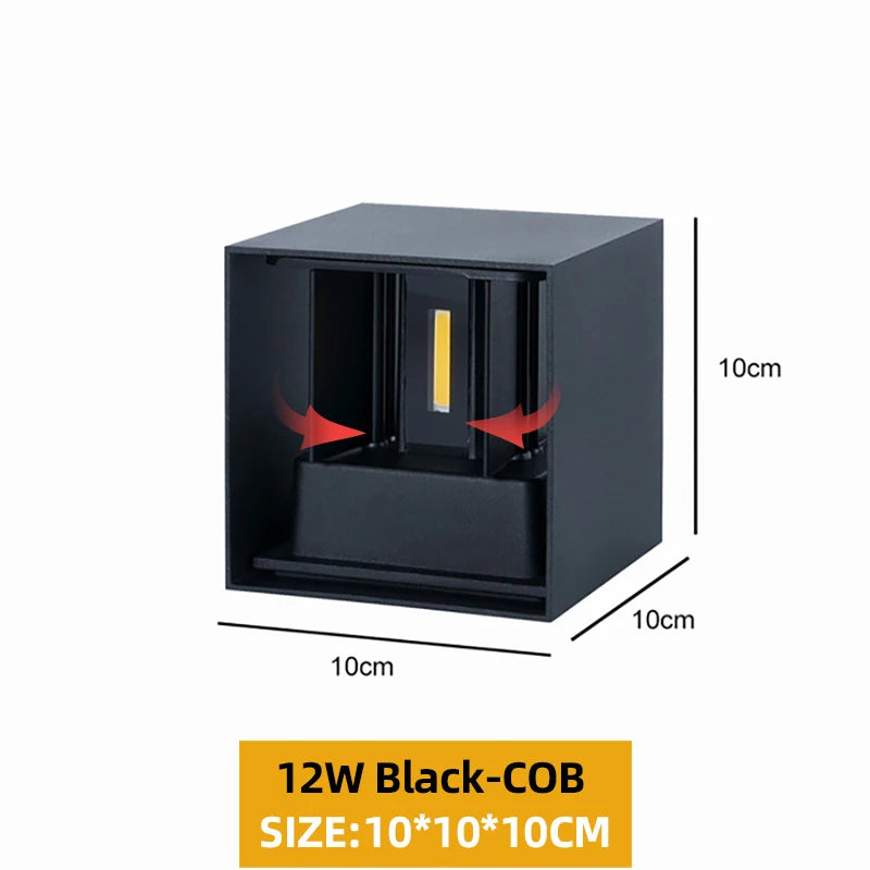 LED Wall Lamp Outdoor Waterproof IP65 Interior Wall Light Porch Garden Lights Living Room Street Corridor Stairs Lighting 24W