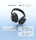 Fone de Ouvido Sem Fio Baseus EH10 NC ANC com Cancelamento de Ruído Híbrido Adaptativo de 45dB, Hi-Res LDAC, Bluetooth 6.0 e 80 Horas de Autonomia