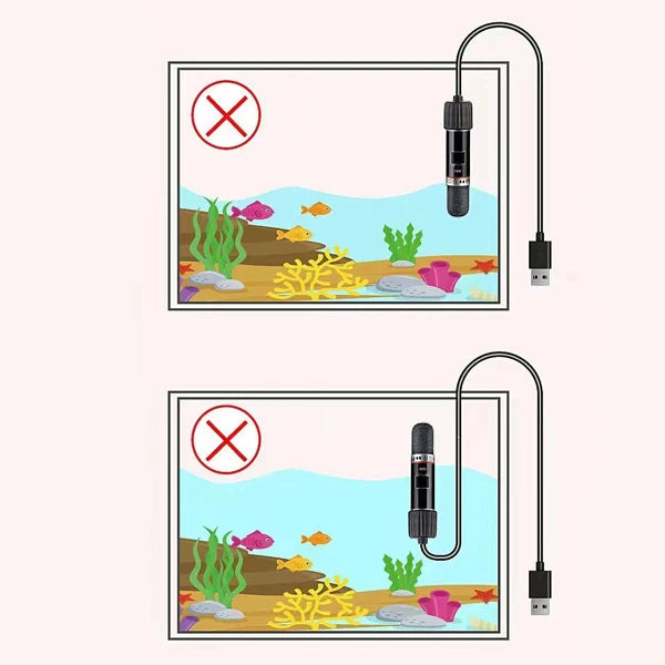 USB Mini Aquarium Heating rod for Small Fish Tank 26°C Constant Temperature Aquarium Heater Submersible Thermostat Heater 10W