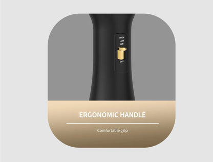 LISAPRO Elegant Black Gold Hair Blow Dryer Brush and Volumizer& One-Step Hot Air Brush 2.0 for Drying&Straightening,&Volumizing