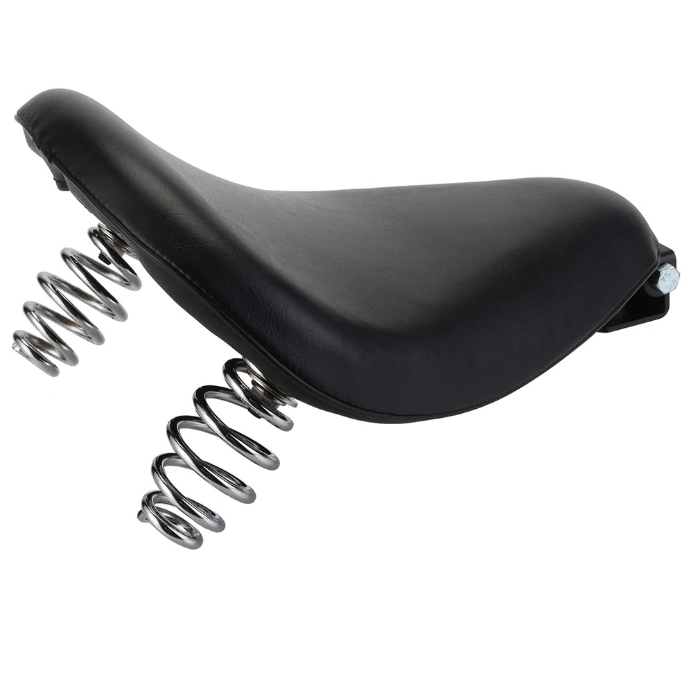 12" Motorcycle Universal PU Solo Driver Seat Springs Bracket Mount Kit For Harley Honda Yamaha Kawasaki Suzuki Indian Triumph