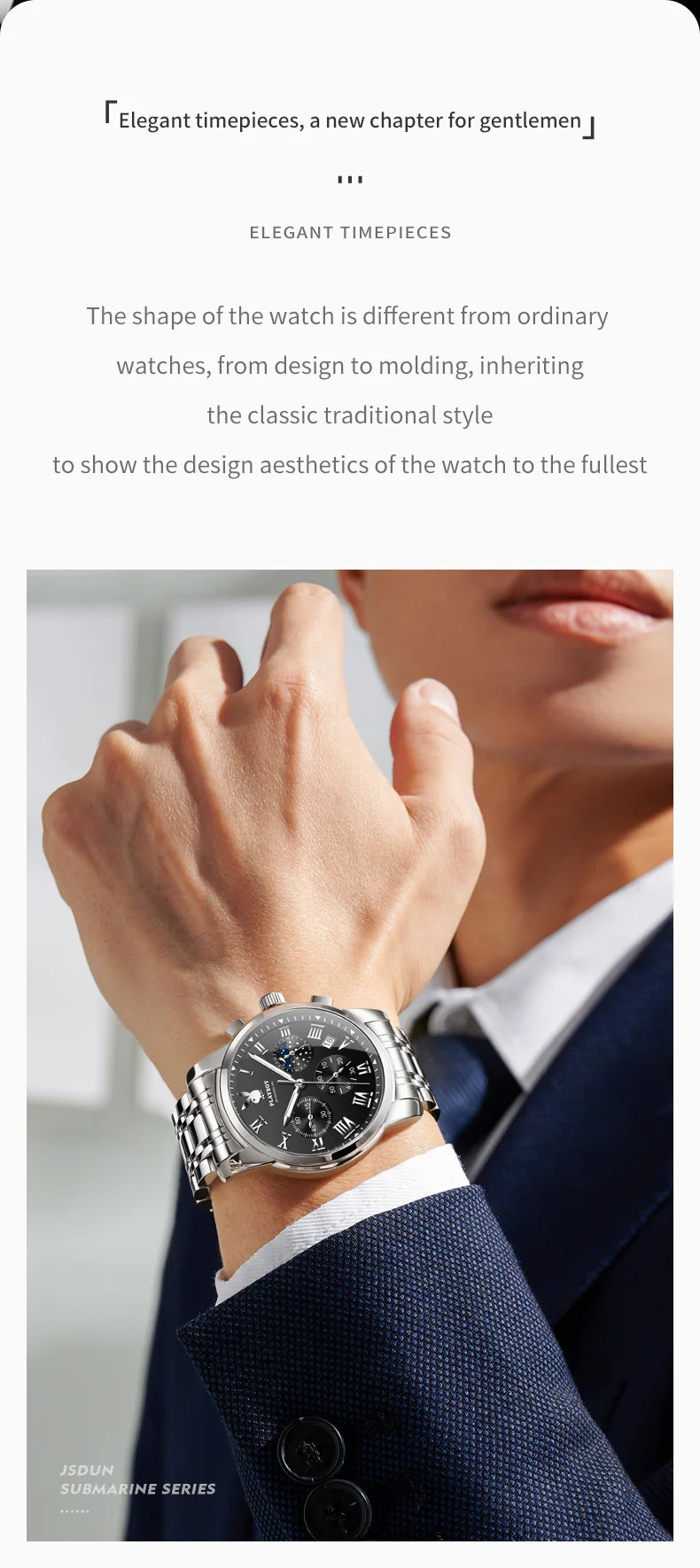 PLAYBOY Best Selling Fashion Luxury Quartz Watch for Men Original Stainless Steel Multifunction Waterproof Men's Wrist Watches