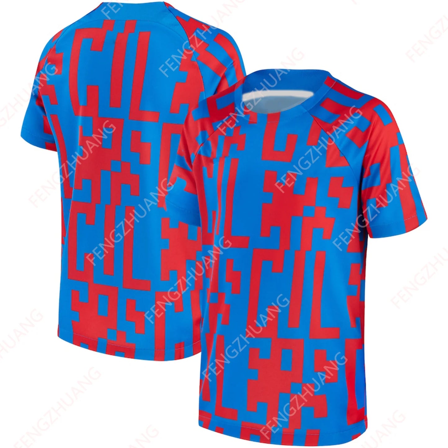 2024/25 Barcelona Man Outdoor Sweat Absorbent Quick Dry Soccer Jersey Unisex  Summer Classic Casual Loose Exercise Jersey T-Shir