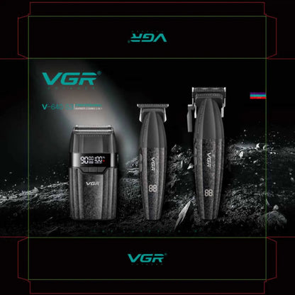VGR Hair Clippers Professional 9000RPM Hair Cutting Machine Rechargeable Beard Trimmer Charging Base Hair Clippers men V-640 S3