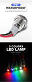 IP67 6mm Metal LED Warning Signal Light FXB6F-LED Small Power Indicator Lamp Waterproof 12V 24V 220V Red Green Yellow White Blue