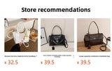 Casual Large Capacity Lychee Pattern Single Shoulder Slant Cross Bag Versatile Underarm Bag Simple Stylish Tote Bag