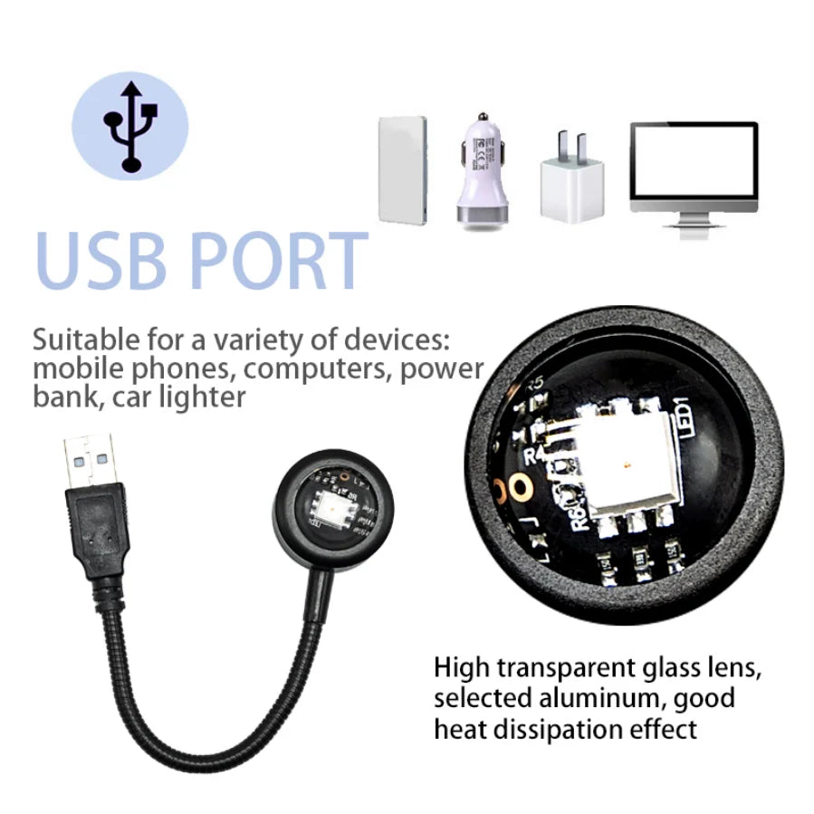 Proyector de lámpara de atardecer LED USB RnnTuu, luz nocturna portátil para decoración del hogar, luz de ambiente para sala de estar, fotografía de pared, luces de neón