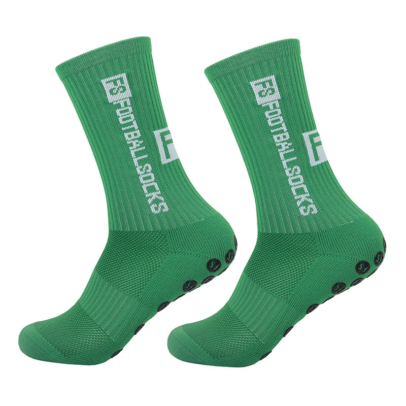 2025 New Anti-Slip Tape Design Football Socks Mid-Calf Non-Slip Soccer Sport Cycling Sports Men's Women Sock Grip Yoga 1 Pair
