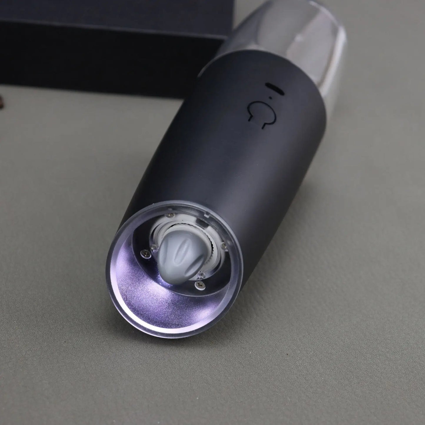 Molinillo de pimienta eléctrico, molinillo de sal y pimienta, recargable por USB, molino de especias de aspereza ajustable con luz LED, herramienta de cocina, 2 unidades