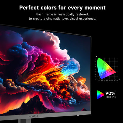 KOORUI Gaming Monitor, 24" Fast IPS Computer Monitor, 200Hz FHD HDR400 Display, 1ms PC Screen, 90% DCI-P3 Color Gamut, Adaptive