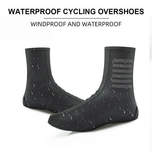 Cubrezapatillas de ciclismo Ykywbike YAS308, impermeables, reflectantes, resistentes al viento, para bicicleta de montaña o carretera, que mantienen el calor y el bloqueo.