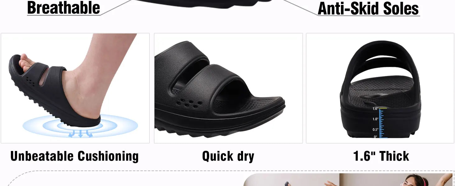 Evshine Women Orthopedic Sandals Flip Flops With Arch Support Men Non-slip Bath Shower Slippers Unisex Fashion House Slippers