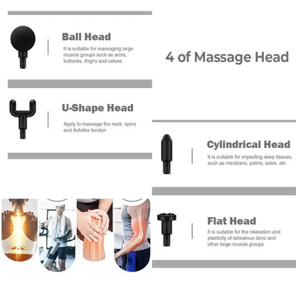 Deep Tissue Muscle Fascial Gun Muscle Massage Gun Handheld Percussi on Massager For Body Back And Neck Leg