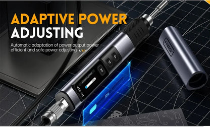 FNIRSI HS-02 Smart Electric Soldering Iron 100-450℃ Temp Adjustable PD 100W Portable Welding Rework Station Solding Irons Kit
