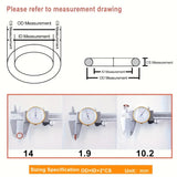 351pcs silicone O-ring set, 10 sizes, oil and heat resistant, suitable for cars and pipelines