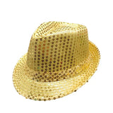 Stylish Unisex Hemming Sun Carnival Hat Unisex Stage Performance Sequins Hat