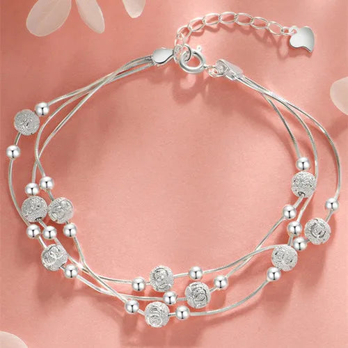 925 Sterling Silver Beautiful Stars Bracelets For Women Korean Fashion Designer Adjustable Bead Bracelet Luxury Original Jewelry