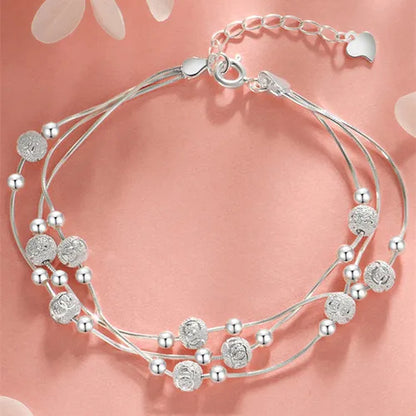 925 Sterling Silver Beautiful Stars Bracelets For Women Korean Fashion Designer Adjustable Bead Bracelet Luxury Original Jewelry