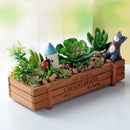 Vintage Wood Garden Flower Planter Succulent Pot Rectangle Trough Box Plant Bed Planter Succulent Flower Plant Container Box