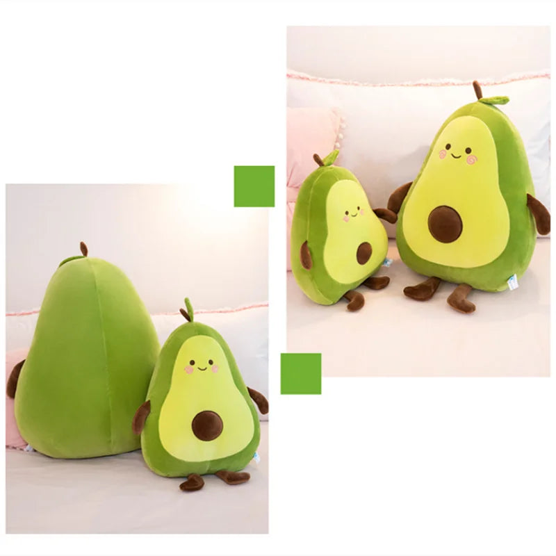 45-55CM Big Lovely Fruit Avocado Plush Pillow Children's Sleeping Pillow Large Doll Stuffed Sofa Holiday Gift Kawaii Creative