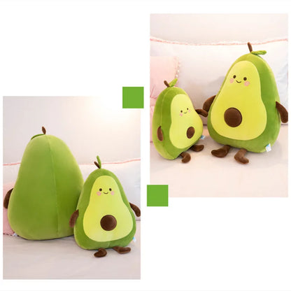 45-55CM Big Lovely Fruit Avocado Plush Pillow Children's Sleeping Pillow Large Doll Stuffed Sofa Holiday Gift Kawaii Creative