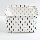 Small Foldable Canvas Storage Basket With Handle Cotton And Linen Desktop Storage Box Small Fresh Waterproof Storage Basket 1PC