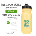 ROCKBROS Cycling Water Bottle 600ml Lightweight Bottle With Dust Cover Gym Water Kettle Drink Outdoor Sports Bike Accessories