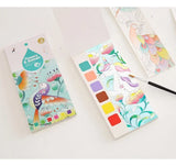 20 Sheets Portable Children Watercolor Painting Book Paint with Water Kids Gouache Graffiti Picture Coloring Drawing Toys Gifts