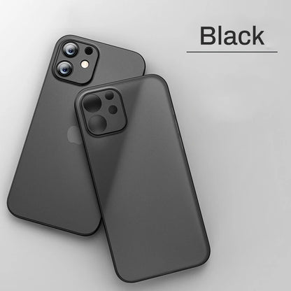 Nueva funda ultrafina mate de PP de 0,2 mm para iPhone 11, 12, 13, 14, 15 Pro, X, XR, Xs Max, 13 mini, 7, 8 Plus, SE 2020, carcasa rígida de PC transparente.