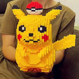 5210pcs Anime Pokemon Pikachu Diamond Micro Building Blocks Games Model Mini Bricks Figure Difficult Decompression Toys Gift
