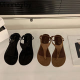 Summer Clip Toe Women Gladiator Sandals Casual Beach Vacation Shoes Ladies Elegant Dress Flats Sandalias