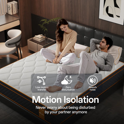 CD01 Mattress, 7 zones, H3 Hardness with Breathable 3D Fabric, Adaptive Foam, and Double-sided Design for Year-round Comfort,