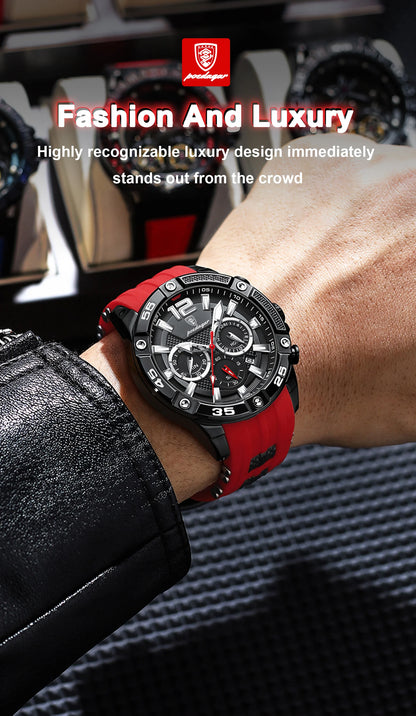 POEDAGAR Luxury Casual Men Watch Waterproof Luminous Chronograph Date Man Wristwatch High Quality Military Quartz Men's Watches