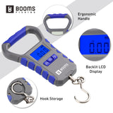 Booms Fishing 65LB/30KG LCD Rechargeable Digital Fishing Scale Portable Luggage Scale and 24cm Fish Lip Gripper Fishing Tool Set