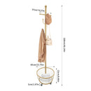 Perchero organizador de pie para abrigos y sombreros con rueda móvil, perchero para entrada con cesta de almacenamiento, herramientas elegantes para el hogar