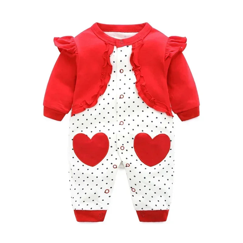 Ropa de bebé primavera 2024, ropa de algodón para niñas de 0 a 12 meses, monos de otoño para recién nacidos, monos cómodos para bebés, mamelucos para bebés niños