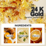 AILKE 24K Gold Flawlessly Skin Care Set, Whitening, Reduces Dark Spots, Pigmentation, Wrinkles, Moisturizes, For All Skin Types