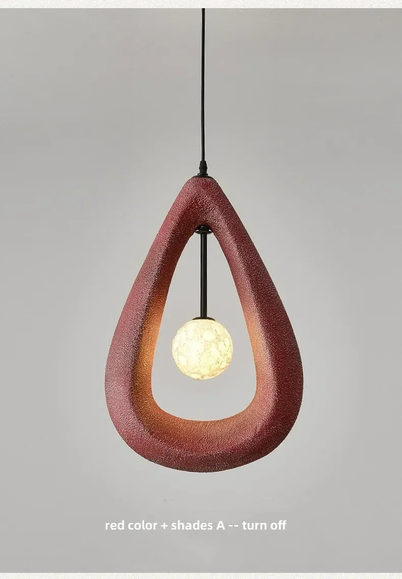 Lámpara colgante japonesa Wabi Sabi, lámpara de techo nórdica para comedor, decoración del hogar, mesa de bar, isla de cocina, lámpara colgante creativa
